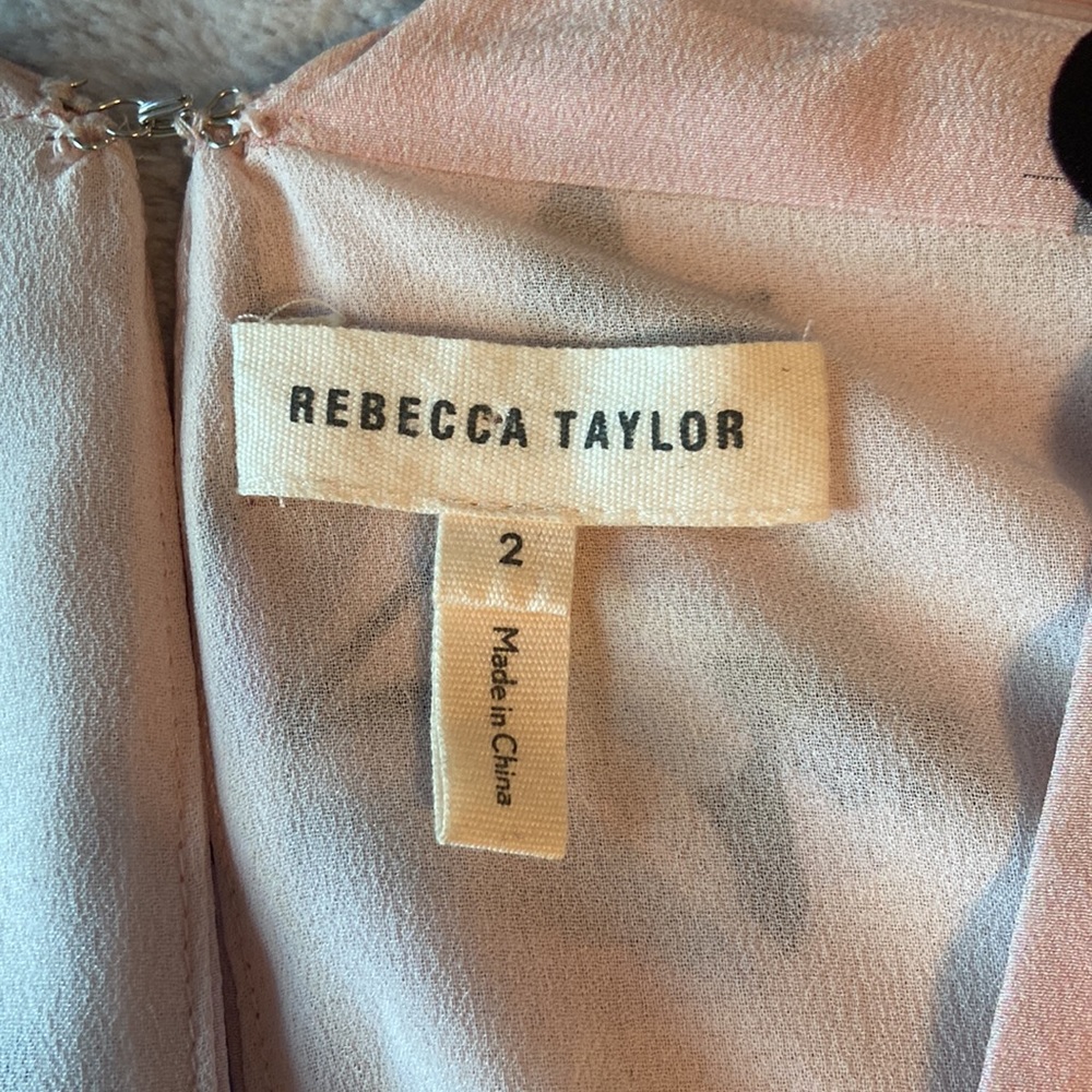 Rebecca Taylor Bellflower floral print silk knee‎ length dress size 2 - Picture 12 of 14